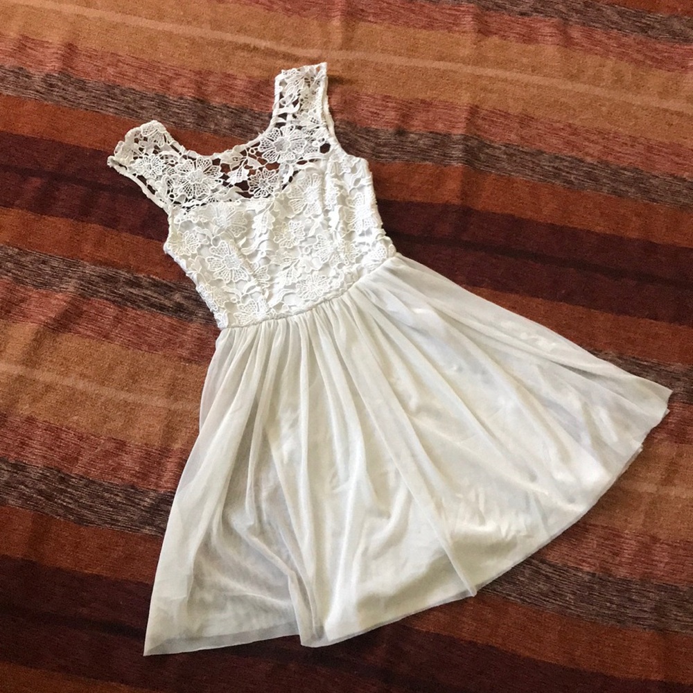 Women’s lace and tulle dress